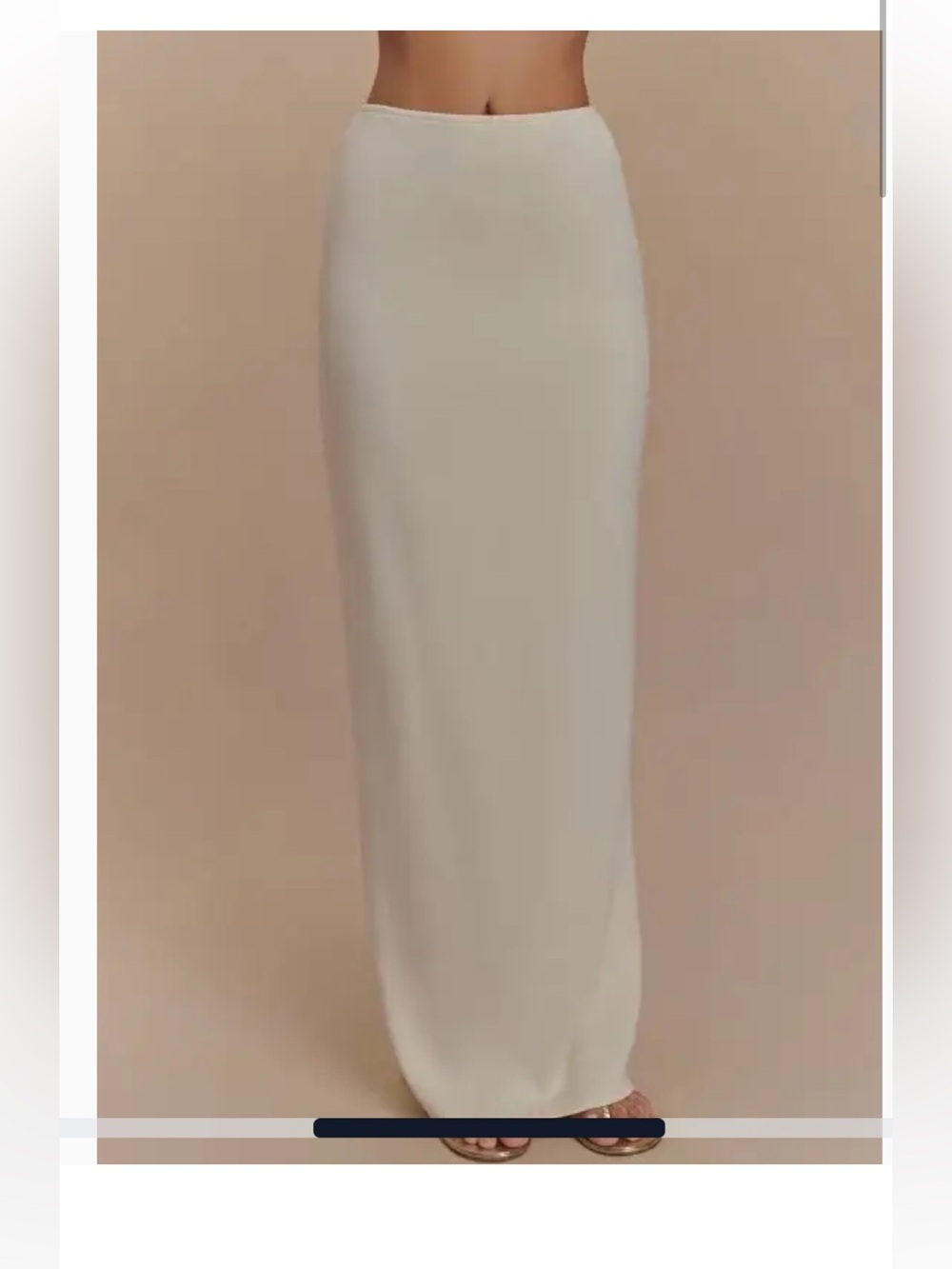 MESHKI Eris Scuba Jersey Maxi Skirt Small Ivory NWT